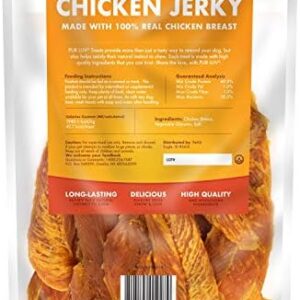 Pur Luv Chicken Jerky Dog Treats, Rawhide-Free, Made with Real Breast, Healthy, Long-Lasting and Great Tasting Treat, No Artificial Flavors, Satisfies Dog’s Urge to Chew, 16 oz