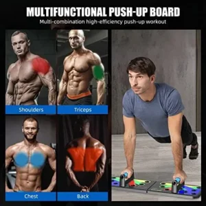 Push Up Board 9 in 1 Home Workout Equipment Multi-Functional Pushup Bar System Fitness Floor Chest Muscle Exercise Professional Equipment Burn Fat Strength Training Arm