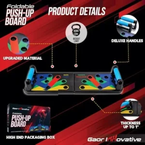 Push Up Board 9 in 1 | Perfect Pushup Fitness Stand | Professional Strength Training Equipment | Multi-functional Home Workout Pushup Bar System | Exercise Equipment For Home