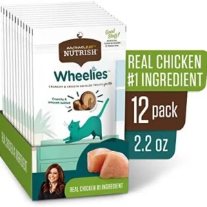 Rachael Ray Nutrish Wheelies Cat Treats, Chicken, 2.2 Ounces (Pack of 12)