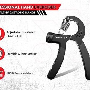 REKKEN Hand Grips Strengthener – Hand Exercises For Grip Strength Trainer With Adjustable Resistance – Hand Strengthening Devices – Hand Grippers Strengthener For Hand Exercise – Hand Strengthener