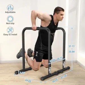 RELIFE REBUILD YOUR LIFE Dip Station Functional Heavy Duty Dip Stands Fitness Workout Dip bar Station Stabilizer Parallette Push Up Stand