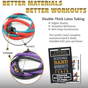 Resistance Bands Set for Men, Women, Exercise & Workout. Fitness Bands for Leg & Bicep Work. Workout Bands for Working Out. Stretch Bands for Physical Therapy. Strength Bands. Elastic Weight Training.