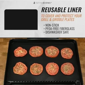 Reusable Mats for Ninja Sizzle Indoor Grill & Griddle GR101, Accessories for Indoor Electric Griddle with Lid for Cooking and Grilling, Non-Stick Electric Appliances Accessory Set by INFRAOVENS