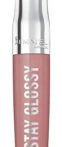 Rimmel Stay Glossy Lip Gloss – Non-Sticky and Lightweight Formula for Lip Color and Shine – 130 Blushing Belgraves, .18oz