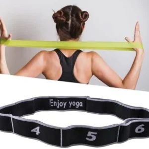 rockible Yoga Strap Yoga Stretching Strap 8 Loops Elastic Stretch Band for Athletic Gymnastics Flexibility Home Workout Exercise