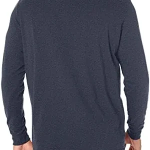 Russell Athletic mens Cotton Performance Long Sleeve T-Shirt, Black Heather, XL