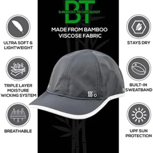 SAAKA Lightweight Sports Hat for Men. Fast Drying, Stays Cools. Best for Running, Tennis, Golf & Working Out.