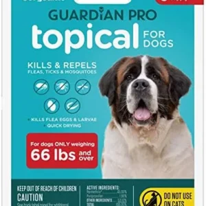 Sergeant’s Guardian Pro Flea & Tick Squeeze On Topical for Dogs, 66+ lbs., 3 Count