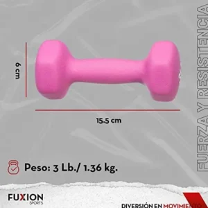 Set of 2 each 3 lb Pink Neoprene Coated Dumbbells Pair Hand Weights All-Purpose, Home Gym, Exercise 6 LB total neoprene set