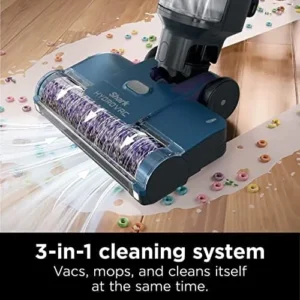 Shark WD101 HydroVac XL 3-in-1 Vacuum, Mop & Self-Cleaning System with Antimicrobial Brushroll* & Solution for Multi-Surface , Perfect for Hardwood, Tile, Marble, Area Rug & More, Corded, Navy