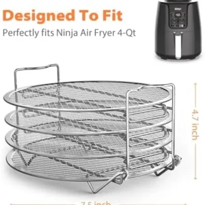 SICHEER Dehydrator Rack Stainless Steel Stand Accessories Compatible with Ninja Air Fryer 4-Qt