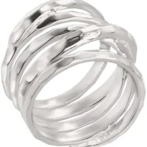 Silpada ‘Wrapped Up’ Overlapping Textured Band Ring in Sterling Silver