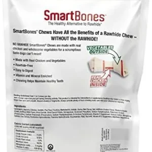 Smartbones Mini Bones with Real Chicken 56 Count, Rawhide-Free Chews for Dogs, SBC-00458