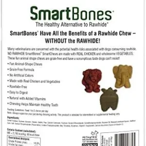 SmartBones Smart Chews, Rawhide Free Dog Chews, Treats for Dogs Made with Real Chicken and Vegetables, 14 Count Small