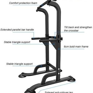 SogesPower Power Tower Dip Station Pull Up Bar for Home Gym Adjustable Height Strength Training Workout Equipment,Pull Up Bar Station