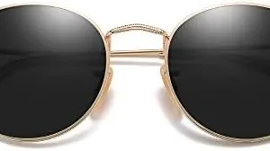 SOJOS Small Round Polarized Sunglasses for Women Men Classic Vintage Retro Shades UV400