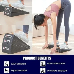 Sorzers – Slant Board Calf Stretcher – Foot and Calf Stretching Incline Wedge Block for Squats and Physical Therapy – Slant Board for Exercise at Gym and Home