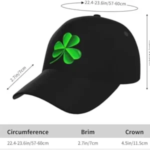 St Patrick’s Day Shamrocks Baseball Caps for Women Men Clover Hat Adjustable Trucker Hat Irish Gifts