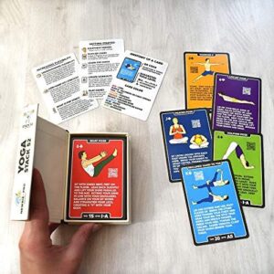 Stack 52 Yoga Exercise Cards: Designed by Certified Yoga Instructor. Video Instructions Included. Beginner to Advanced Poses and Asana Workout Games. Improve Fitness and Flexibility. (Base Deck)