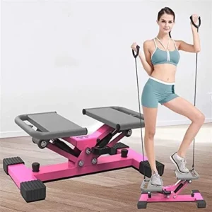 Step Fitness Machines Adjustable Mini Stair Stepper Exercise Equipment Step Machine with Twisting Action with Multifunction Display with Adjustable Resistance