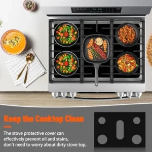 Stove Cover Gas Stove Top Burner Covers Protectors Replacement for Samsung Gas Range Stove Mat, Non-Stick Oven Liners Mat Gas Stove Burner Covers, Reusable Washable Keep Stove Clean Stove Guard