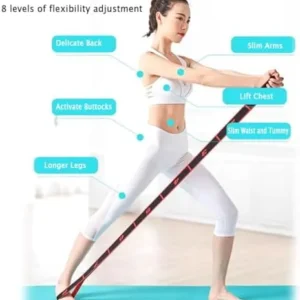 Stretch Strap Elastic Exercise Band Hamstring Stretcher Device Yoga mat Carrying Straps Leg Exercise Equipment Stretching Straps with Loops for Flexibility Yoga Stretch Strap 8-Loop