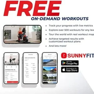 Sunny Health & Fitness Elite Recumbent Cross Trainer & Elliptical Machine with Arm Exercisers, Easy Adjust Seat, with Exclusive SunnyFit® App Enhanced Connectivity