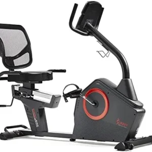 Sunny Health & Fitness Magnetic Resistance Recumbent Bike with Optional Exclusive SunnyFit™ App and Smart Bluetooth Connectivity