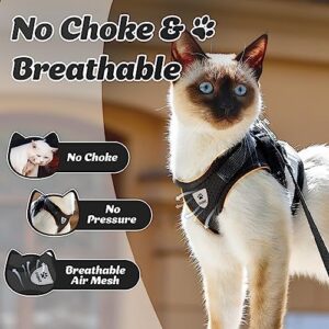 Supet Cat Harness and Leash Set for Walking and Small Dog Soft Mesh Harness Adjustable Vest with Reflective Strap Comfort Fit for Pet Kitten Puppy Rabbit