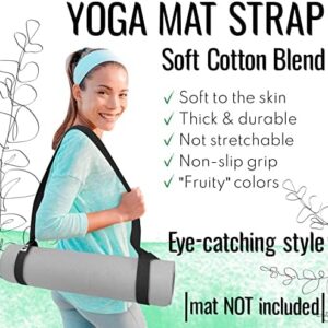 TECEUM [NEW 2024] Yoga Mat Strap – 15+ Colors – Adjustable Mat Holder Sling For All Mats [Mat Not Included]