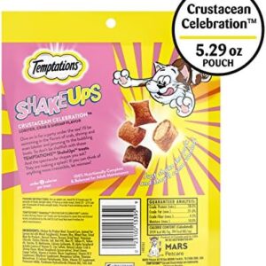 TEMPTATIONS ShakeUps Crunchy and Soft Cat Treats, Crustacean Celebration Flavor, 5.29 oz. Pouch