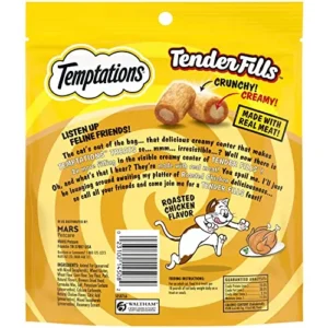 Temptations Tender Fills Roasted Chicken Flavor Crunchy and Soft Adult Cat Treats, 11.6 oz. Pouch