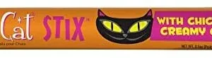 Tiki Cat Stix Wet Mousse Treats, Single Serve Indulgent Lickable Treat or Dry Food Topper, with Chicken in Creamy Gravy, 0.5 oz. Pouch (Pack of 20)