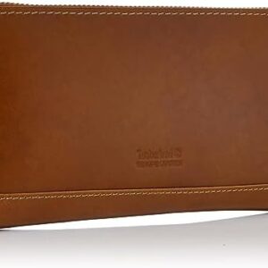 Timberland Women’s Leather RFID Zip Around Wallet Clutch with Wristlet Strap