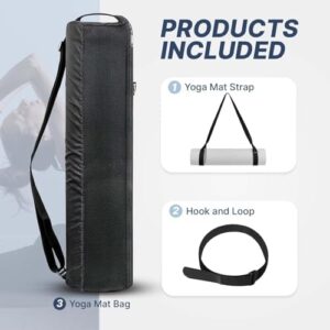 TOPBAG Yoga Mat Bag with Strap 1/4-inch Yoga Mat Holder Exercise Yoga Mat Carrier for Women