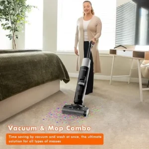 Tosima Wet-Dry Vacuum Cleaner, Cordless Vacuum Mop, Lightweight & Long Run Time, Great for Sticky Messes and Pet Hair (H1 Pro)