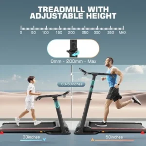 Treadmill with Desk, 3 in 1 Foldable Treadmill with Adjustable Height, Treadmill 300lb Weight Capacity, Incline Treadmill with Removable Desk, Powerful Home Walking-Running-Treadmill