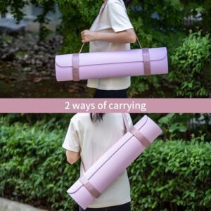 Trilancer Adjustable Yoga Mat Strap With Hook and Loop Closure, Yoga Mat Holder Carrier, for Carrying, Storing, and Organizing Yoga Mat of Various Sizes (Pink) – Mat Not Included