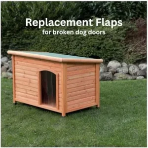 Trixie Vinyl Dog Door Flap, Fits 12 x 16.7-in Wooden Dog House Opening, Replacement Doggie Door Curtain Flap for Wooden Doghouses