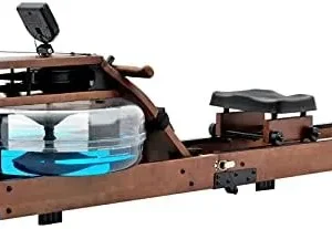 TRUNK Water Rowing Machine for Home Gym Fitness, Classic Wood Rower Machine with Bluetooth Monitor Whole Body Exercise Cardio Training (Included an Dust Cover and Phone Holder)