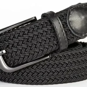 TSUI CHAN Men’s Stretch Belt – Woven Braided Web Belt for Golf, Casual Wear, and Jeans(1 3/8 Inches)