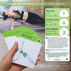 TurnOnLove Yoga Exercise Cards-Yoga Poses Poster Workout Cards for Women, Yoga Stuff Set of 70 Flash Cards for Home & Gym