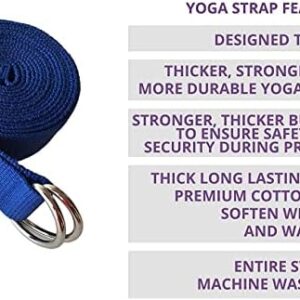 Uheng 5-Pack Yoga Exercise Adjustable Straps 8Ft OR 10Ft with Durable D-Ring for Pilates & Gym Workouts Yoga Fitness | Hold Poses, Stretch, Improve Flexibility & Maintain Balance