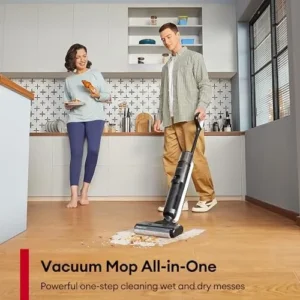 Ultenic Cordless Vacuum Mop All in One Combo, Wet Dry Vacuum Cleaner with Self-Cleaning, Long Runtime, Smart Mess Detection, LCD Display, Great for Hard Floors and Sticky Messes, AC1 Elite