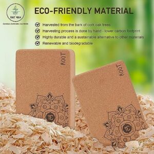 Ultimate Eco-Friendly Yoga Blocks | Pack of 2 | Cork Blocks – Non-Slip, Lightweight, and Moisture-Proof | Better Support, Balance & Comfort