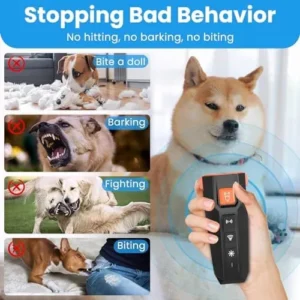 Ultrasonic Bark Deterrent, Dog Trainer with LED Flashlight – Stop Barking, Training Aid for Dogs