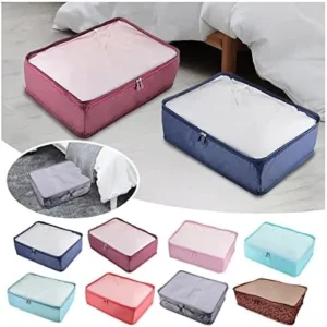 Under Bed Storage Organizer Storage Containers for Closet Foldable Closet Container Storage Clothes Organizer with Sturdy Zippers and Handles for Closet Blanket Quilt Clothing Room Bedding Dorm Room