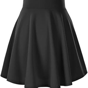 Urban CoCo Women’s Basic Versatile Stretchy Flared Casual Mini Skater Skirt