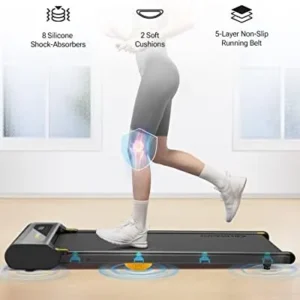 UREVO Under Desk Treadmill, Walking Pad for Home/Office, Portable Walking Treadmill 2.25HP, Walking Jogging Machine with 265 lbs Weight Capacity Remote Control LED Display